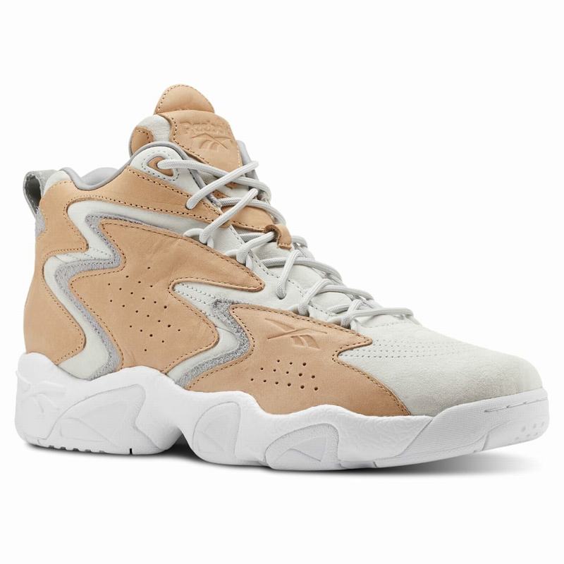 Ghete Baschet Reebok Mobius Og Mu Dama Gri/Albi Romania QT1186BM